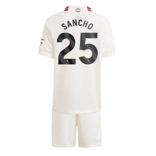 Echipament fotbal Manchester United Jadon Sancho #25 Tricou Treilea 2023-24 pentru copii maneca scurta (+ Pantaloni scurti)
